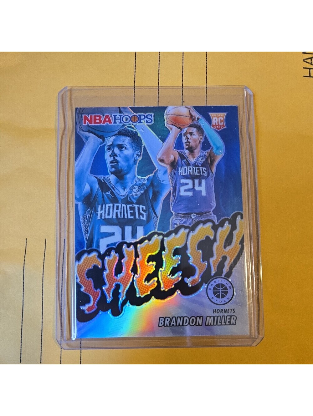 2023-24 NBA Hoops Premium Stock Silver Sheesh - Brandon Miller Hornets RC